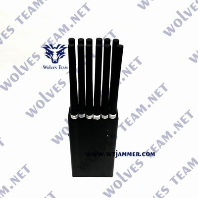 3G 4G 5G WiFi UHF VHF GPS Lojackのためのリモート・コントロール電話信号のブロッカー12アンテナ