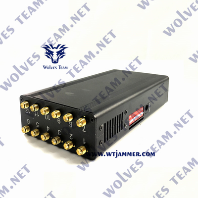 3G 4G 5G WiFi UHF VHF GPS Lojackのためのリモート・コントロール電話信号のブロッカー12アンテナ
