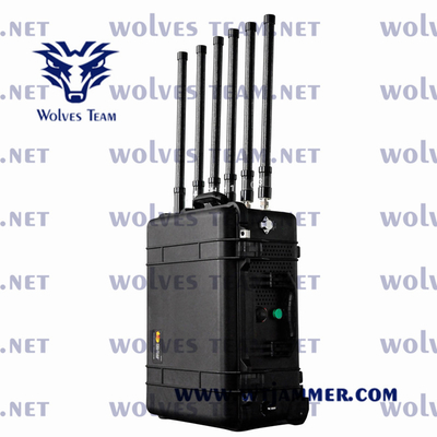DC12V 4G 3G 2G 5G WiFi 2.4G/5GHZ GPSL1-L5の携帯無線電話5Gの妨害機へのUHF/VHFの妨害機の電源220V