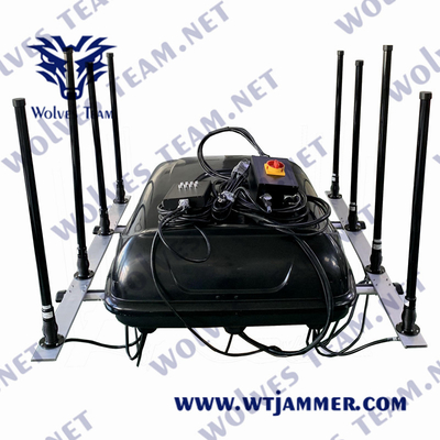 高い発電車の妨害機耐震性UHF800/900 Walky話し好きなVHF WIFI5.8gの携帯電話5G信号の妨害機