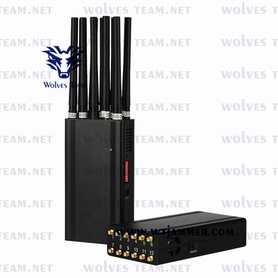 手持ち型の16バンド携帯電話GSM 5G信号の妨害機GPS L1/L2/L5 Lojack WiFi UHF VHF無線信号の妨害機