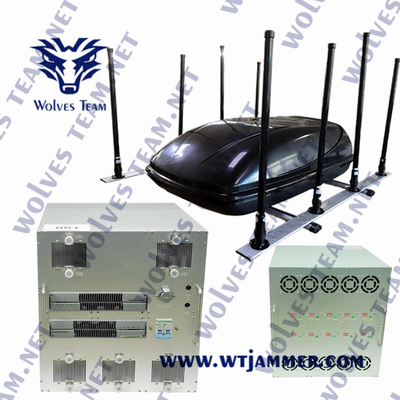 VIPの保護屋外の軍用車両の移動式携帯電話信号の妨害機のブロッカーVHF 135MHz UHF 300/400MHz信号の妨害機