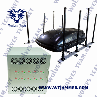 VIPの保護屋外の軍用車両の移動式携帯電話信号の妨害機のブロッカーVHF 135MHz UHF 300/400MHz信号の妨害機