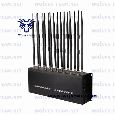 調節可能な高い発電すべての携帯電話信号の妨害機42W WIFI VHF UHF GPS 3G 4G 5G