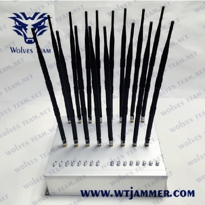 調節可能な高い発電すべての携帯電話信号の妨害機42W WIFI VHF UHF GPS 3G 4G 5G