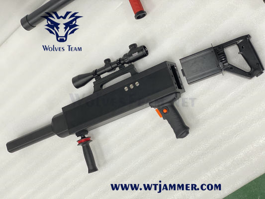 25w反UAVの無人機の妨害機1500m GPS信号のブロッカー銃の形のライト級選手