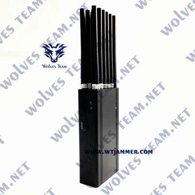 12人のアンテナ3G 4G 5G WiFi UHF VHF GPS Lojackのための手持ち型Gpsのブロッカー