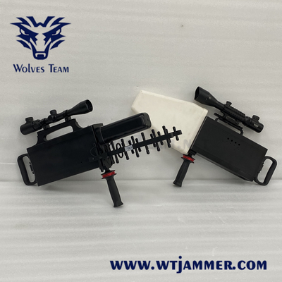 80Wハンドヘルド UAV 周波数妨害器 1500m-2000メートル アンテナ内蔵