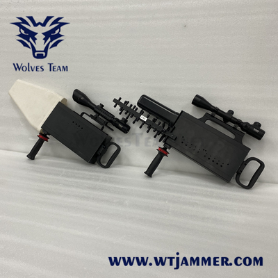 80Wハンドヘルド UAV 周波数妨害器 1500m-2000メートル アンテナ内蔵