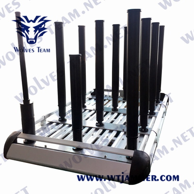IED 爆弾22帯 高性能 GSM 5G UHF VHF RF 信号妨害器 車に搭載