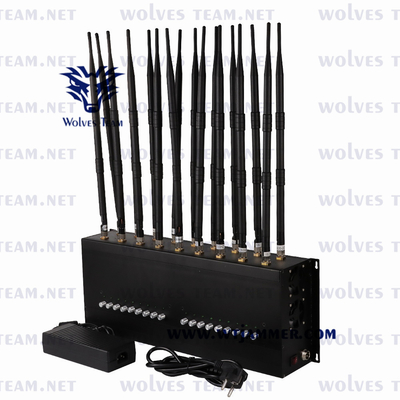 室内 18 アンテナ デスクトップ GSM 3G 4G 5G モバイル 電話 ジャマー ロジャック リモート コントロール RF 信号 ジャマー 100メートル