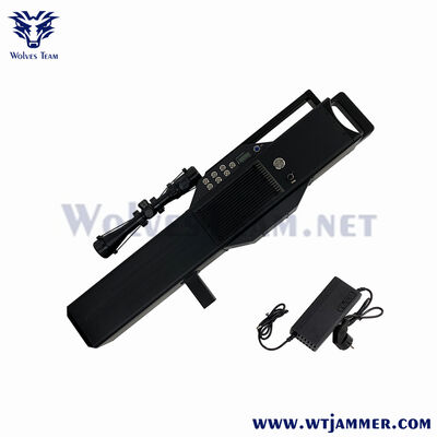 購入 Portable Rifle type Military Anti UAV Drone Jammer WIFI GPS RF Control Signal Blocker 1500 meters online manufacture
