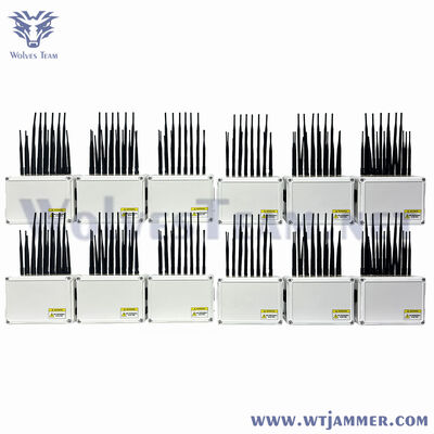 購入 高出力4バンドデスクトップシグナルジャマー アンテナ 携帯電話 WiFi GPSブロッカー オフィス用 オンライン製造