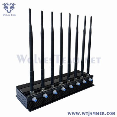 購入 8チャネル 調節可能な電源信号妨害器,WiFi用携帯デスクトップRFブロッカー GPS携帯電話 盗聴防止 オンライン製造