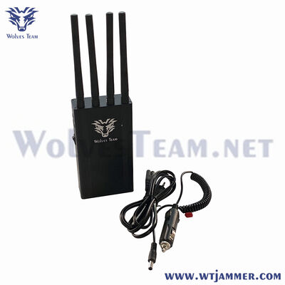 購入 4チャネル 8W ポータブルGSM/3G/4G/WiFi ハンドヘルドジャマー オンライン製造