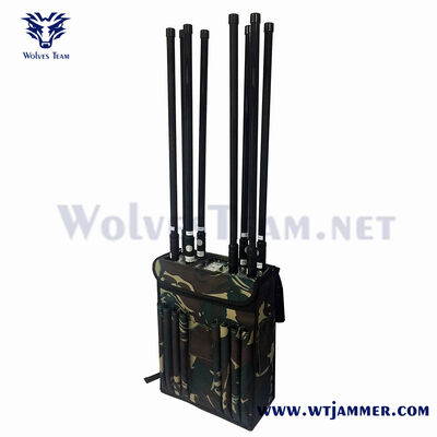 購入 8 チャンネル ハイパワー RF バックパック シグナル ブロッカー GPS & WIFI & ドローン防止 & IED 防止シールド用 オンライン製造