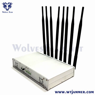 購入 8チャネル 20W デスクトップ・シグナル・ジャマー 2G/3G/4G/WiFiで20mまでブロック範囲 オンライン製造