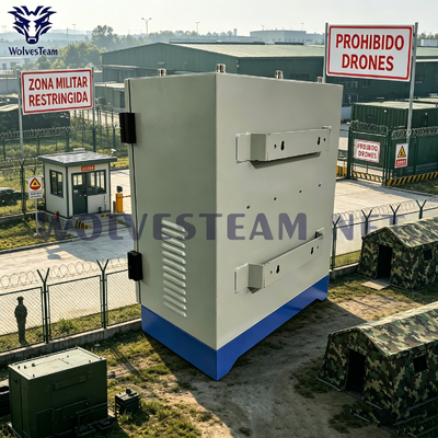買う 300W 6チャンネル 防水 全方向性 信号妨害装置 100-300m 範囲 ドローン対策 および 携帯電話信号ブロッカー 軍事基地 周辺警備用 オンライン製造