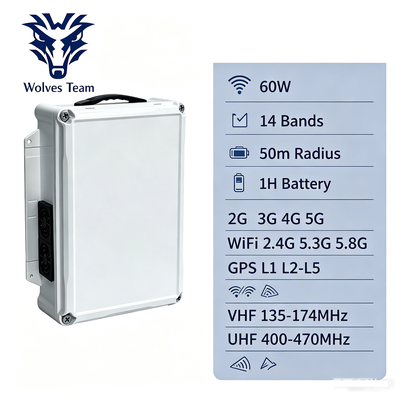 買う 60W 14チャネル デスクトップ・シグナル・ジャマー オンライン製造