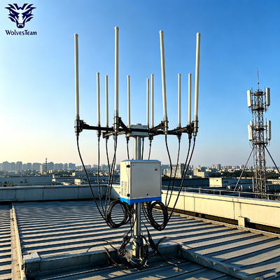 買う 400W 8バンド IP65 防水屋外信号妨害器 CDMA GSM DCS PCS 3G 4G LTE WiMAX WiFi VHF UHF オンライン製造