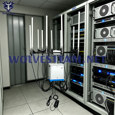 買う 400-800W 高電力耐天候信号妨害器 IP65 屋外 8バンド 2G 3G 4G 5G WiFi VHF UHF 24/7連続動作 オンライン製造