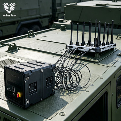 買う 600 ワット 12 バンドポータブル軍隊車両爆弾ジャマーハイパワー携帯電話信号ジャマー オンライン製造