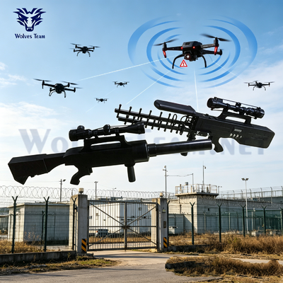 買う 屋外ポータブル 30W RF信号抑制銃 100‐240VAC UAV 中和と機密データ保護装置 オンライン製造