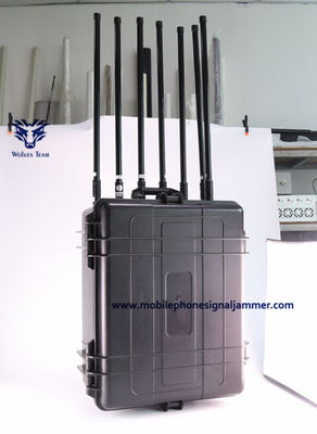 ポータブルは頻度高い発電GSM CDMA 3G 4G 5G WiFi VHF UHFの妨害機をカスタマイズする
