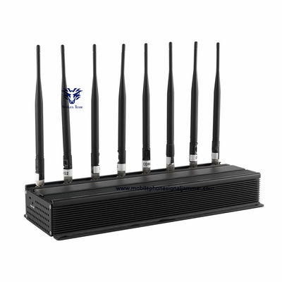 範囲を詰め込む80W 8チャネルの携帯電話信号の妨害機GSM 3G 4G 5G WIFIの妨害機100メートル