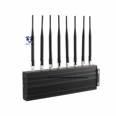 範囲を詰め込む80W 8チャネルの携帯電話信号の妨害機GSM 3G 4G 5G WIFIの妨害機100メートル