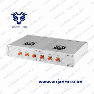 GSM 3G 4G GPS WiFi Lojack 8は18W 40mの携帯電話の妨害機にバンドを付けます