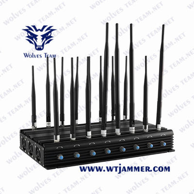 複数のバンド14チャネルの細胞携帯電話信号の妨害機のWiFiのブロッカーUHF VHF 3G 4G 5Gの電話信号の妨害機