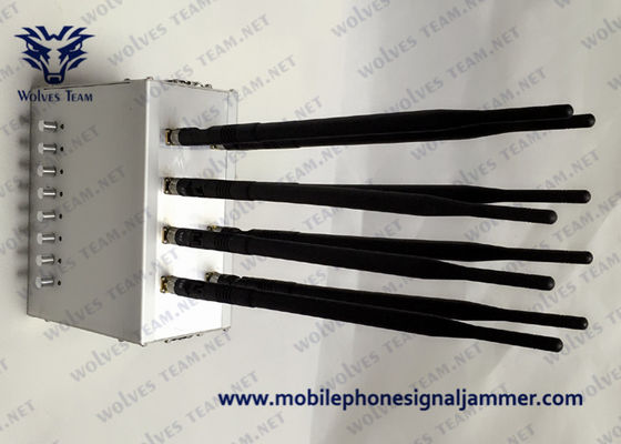 購入 WiFi GPS GSM CDMA 3G 4G 5Gの妨害機を妨げる調節可能な携帯電話信号の妨害機の高い発電8のアンテナ100メートル online manufacture