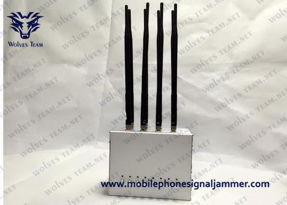 WiFi GPS GSM CDMA 3G 4G 5Gの妨害機を妨げる調節可能な携帯電話信号の妨害機の高い発電8のアンテナ100メートル