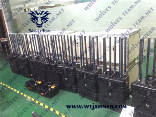 防水UHF400 MHz 600W 600mのポータブルの妨害機装置
