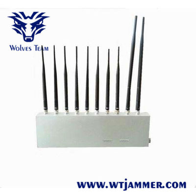 10のバンド妨害機16ワットの3G 4G GPS WiFi LoJack VHF UHF信号の