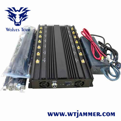 調節可能な14アンテナGPS Lojack 50m 35W携帯電話のブロッカー