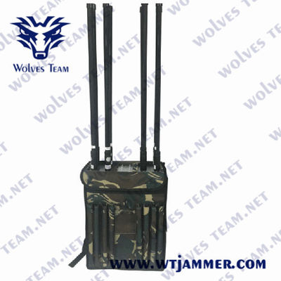 Ied GSM WiFi 2.4G 3G 4G 40w GPSの頻度妨害機をBackpack