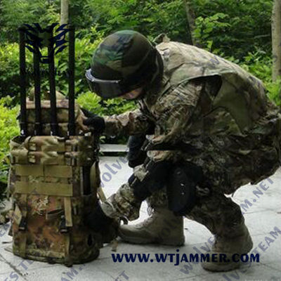 購入 80ワットの高い発電EODのバックパック4G 5Gの携帯電話信号の妨害機のManpack RFの妨害機 online manufacture
