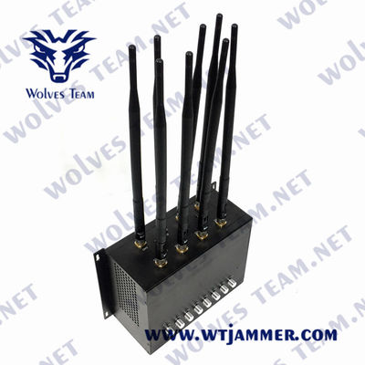 8バンド16W GSM CDMA GPS ACアダプターが付いているデスクトップ信号の妨害機30m