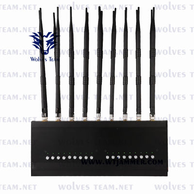 48W GSM CDMA VHF UHF信号の妨害機の卓上18アンテナGPS Lojack