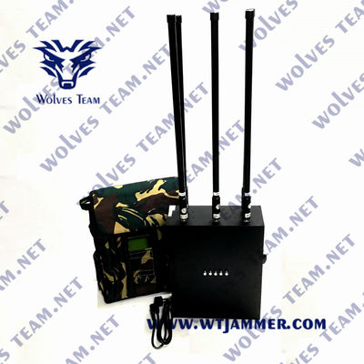CDMA GSM 80W EODのバックパック信号の妨害機4G 5G 150m Manpack RFの妨害機