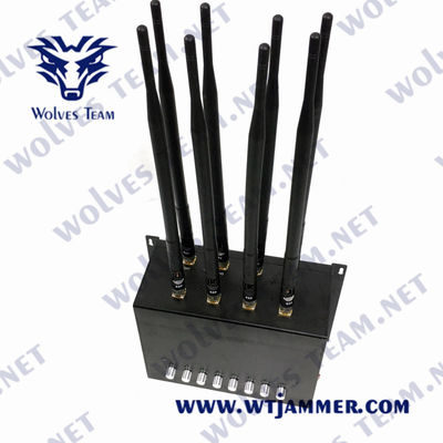 8チャネル240VAC WiFi LoJackの妨害機50m UHF VHF 3G 4G 5G GPS