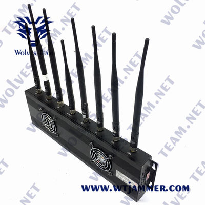 3G 4G 5G GSM Lojackの携帯電話のブロッカーAC100V 35W GPS VHF UHFの妨害機