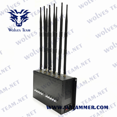 DCS GSM GPS WIFI 50mの携帯電話信号の妨害機3G 4G 5G 10のアンテナUHF VHF