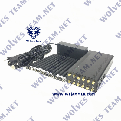 CDMA GSM RF信号の妨害機3G 4G 5G WiFi手持ち型12W UHF VHF
