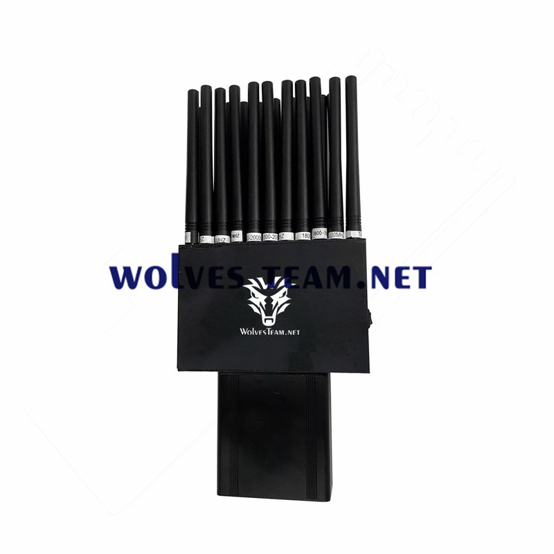 22バンド細胞携帯電話の妨害機GSM CDMA 3G 4G 5G WiFi2.4g/5.8g GPSL1 315/433/868MHz無線信号の妨害機