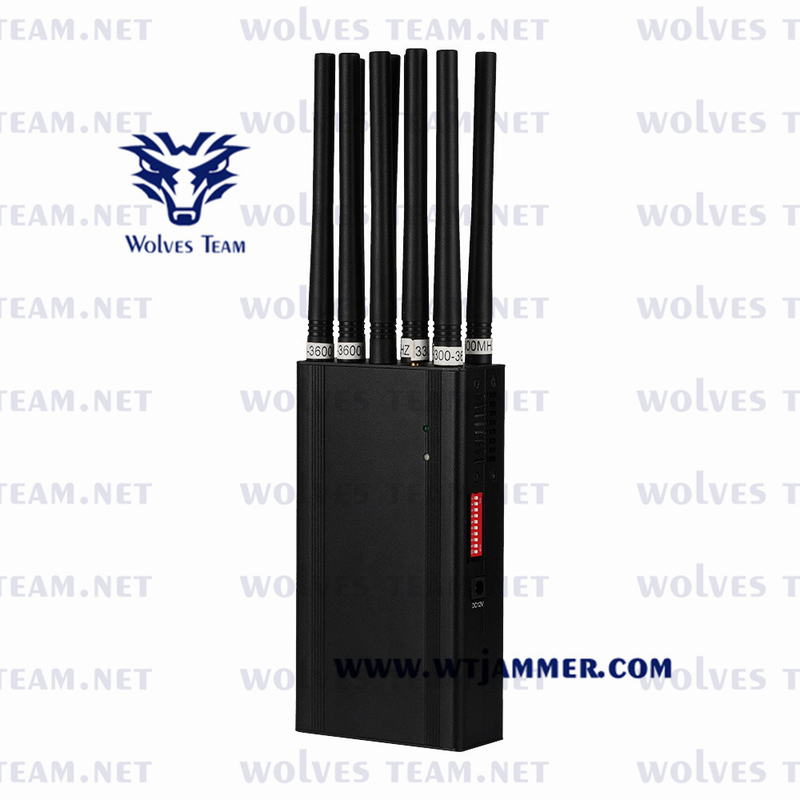手持ち型の16バンド携帯電話GSM 5G信号の妨害機GPS L1/L2/L5 Lojack WiFi UHF VHF無線信号の妨害機