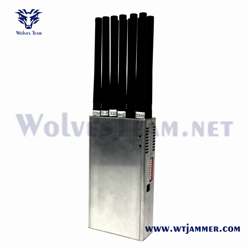 手持ちの14アンテナ シグナルジャム 工場販売 3G 4G 5G WiFi UHF VHF GPS ロジャック 携帯電話信号ジャマー