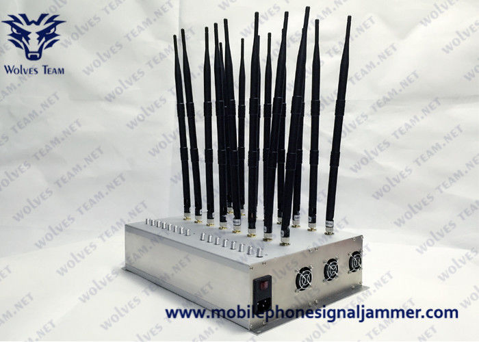 調節可能なWIFI Gps信号のブロッカー22アンテナ携帯電話信号の妨害機GSM 4G 5G 315/433MHzの妨害機